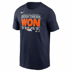 Denver Broncos 2025 AFC West Division Champions Locker Room Trophy Collection T-Shirt - Navy - Nike
