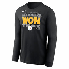 Pittsburgh Steelers 2025 AFC North Division Champions Locker Room Trophy Collection Long Sleeve T-Shirt - Black - Nike