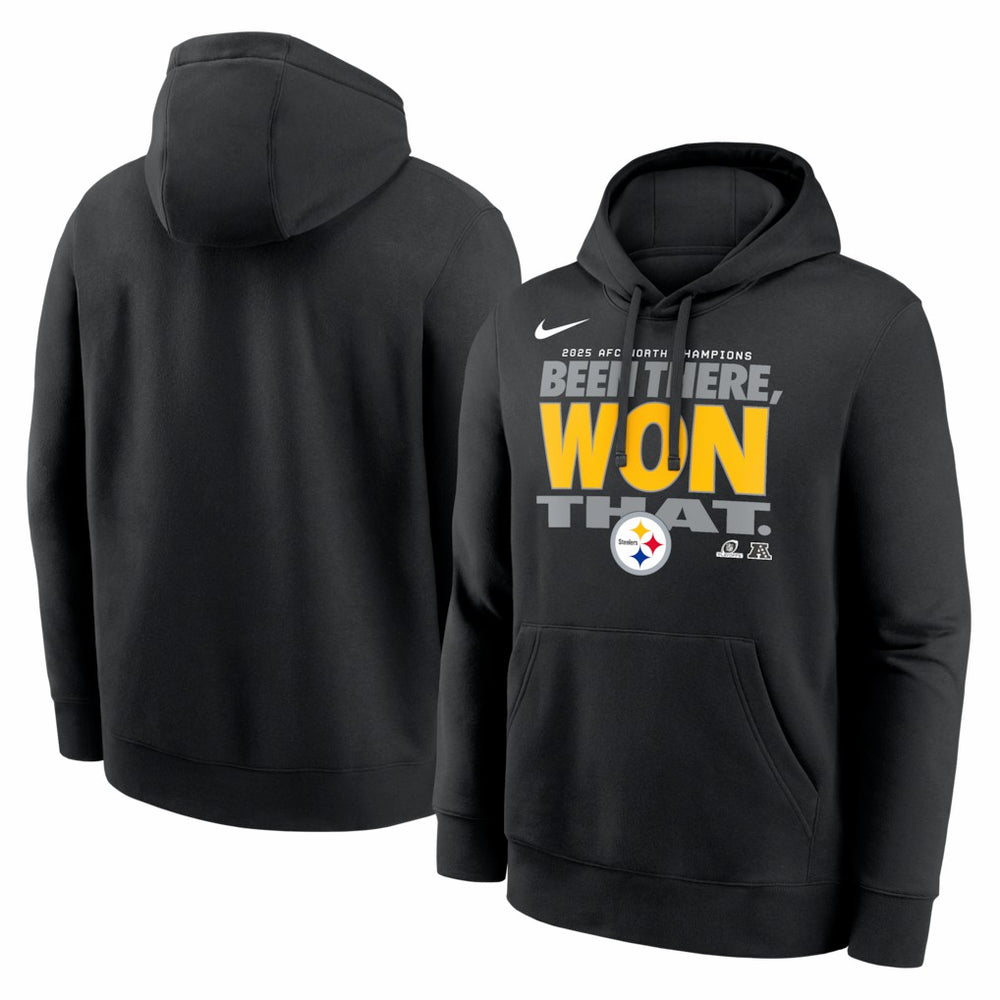 Pittsburgh Steelers 2025 AFC North Division Champions Locker Room Trophy Collection Hoodie - Black - Nike