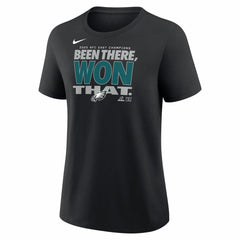 Philadelphia Eagles Women's 2025 NFC East Division Champions Locker Room Trophy Collection T-Shirt - Black - Nike