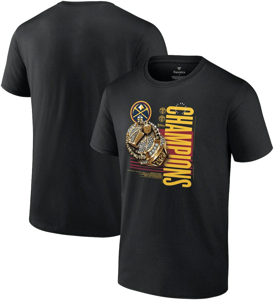 Fanatics Denver Nuggets 2023 NBA Finals Champions Slam Bling Ring T-Shirt Black