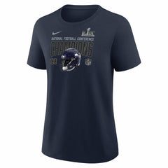 Seattle Seahawks Women's 2025 NFC Champions Helmet T-Shirt - College Navy - Nike