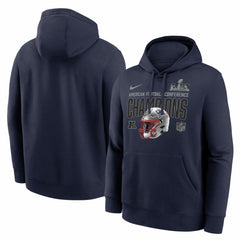 New England Patriots 2025 AFC Champions Glory Shield Hoodie - Navy - Nike