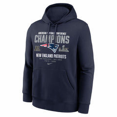 New England Patriots 2025 AFC Champions Team Nation Hoodie - Navy - Nike