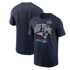 New England Patriots Super Bowl LX Clear Sign T-Shirt - Navy - Nike