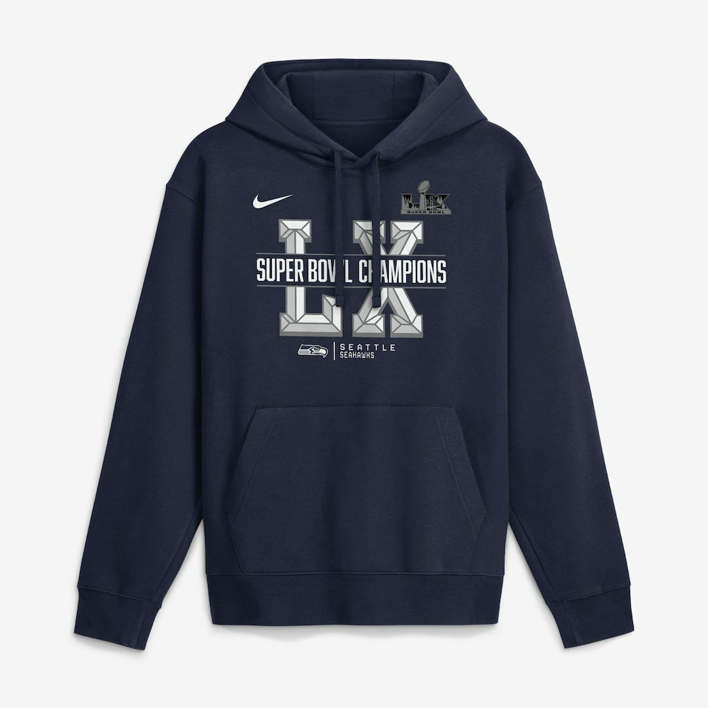 Seattle Seahawks Super Bowl LX Champions Sacrifice Hoodie - College Navy - Nike