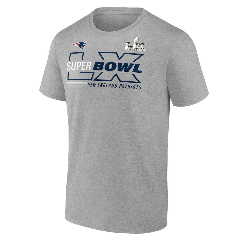 New England Patriots Super Bowl LX Roster T-Shirt - Heather Gray - Fanatics