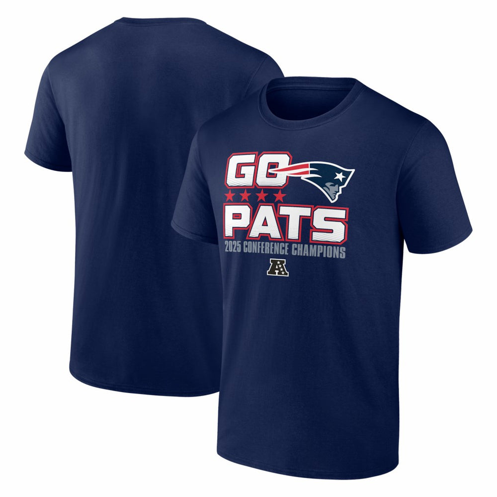 New England Patriots 2025 AFC Champions Hometown T-Shirt - Navy - Fanatics