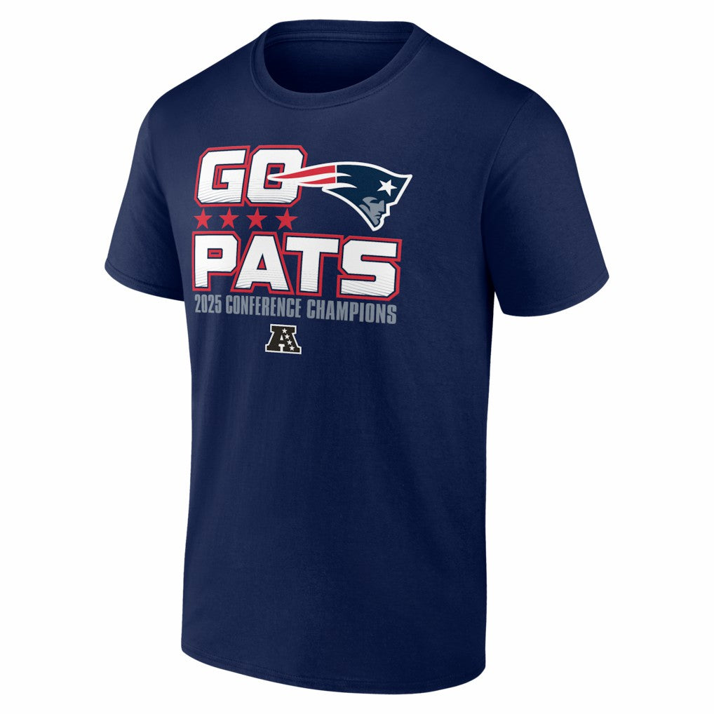 New England Patriots 2025 AFC Champions Hometown T-Shirt - Navy - Fanatics