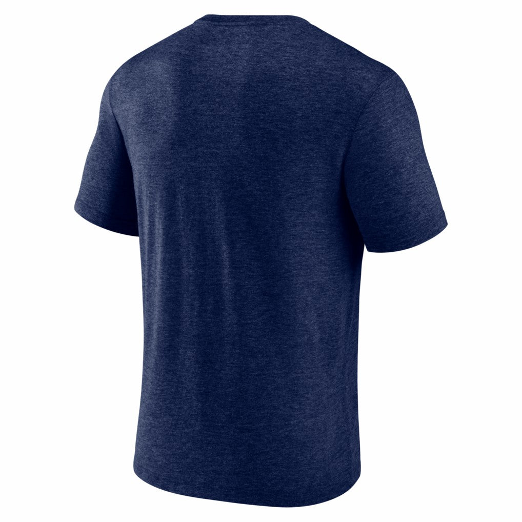 New England Patriots 2025 AFC Champions Quick Pass Tri-Blend T-Shirt - Heather Navy - Fanatics