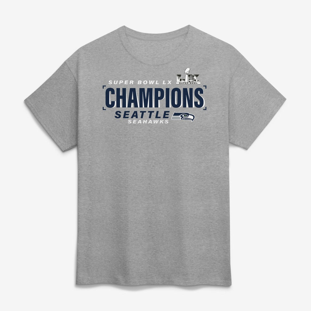 Seattle Seahawks Super Bowl LX Champions Counting Points Score T-Shirt - Steel - Fanatics
