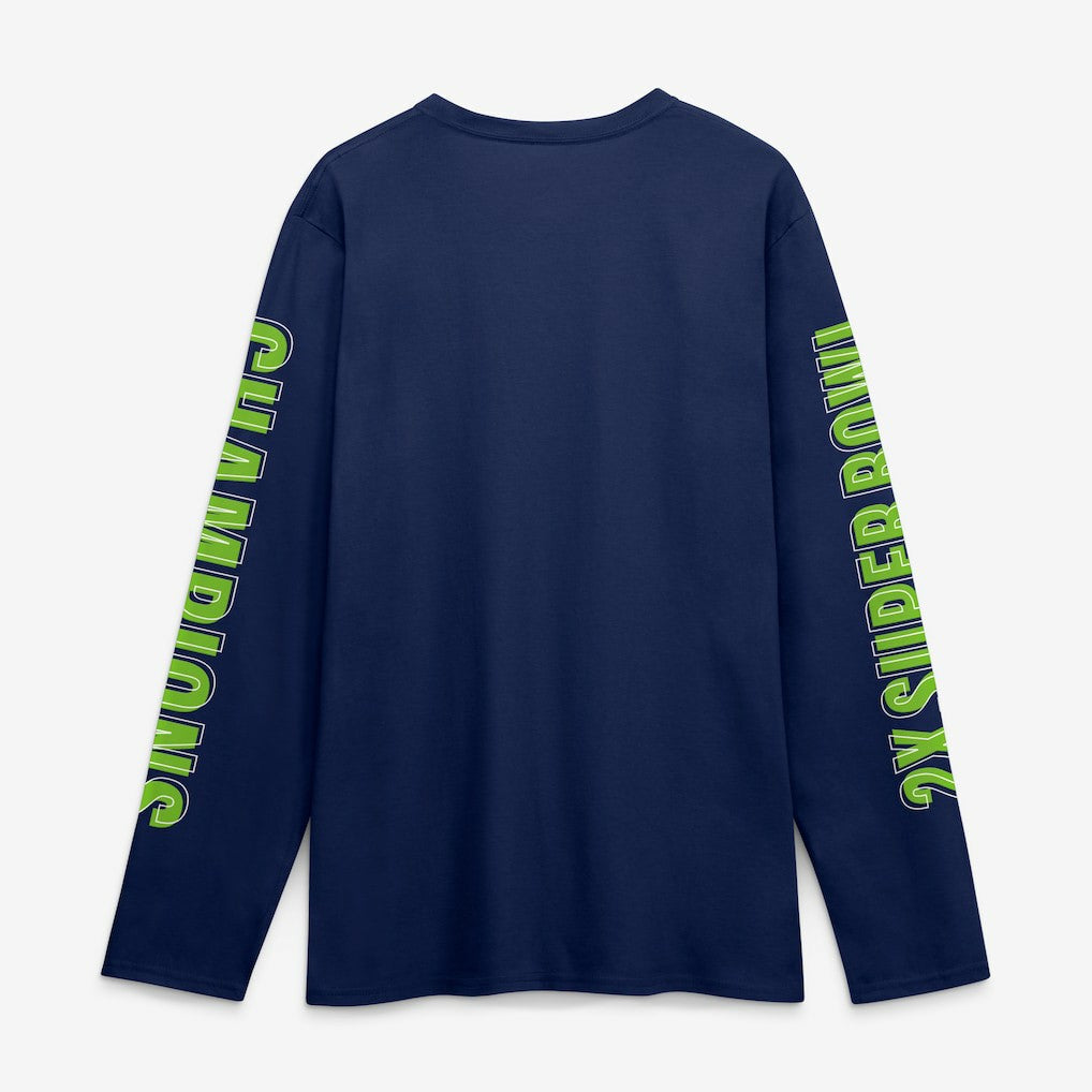 Seattle Seahawks Super Bowl LX Champions Own The Moments Long Sleeve T-Shirt - College Navy - Fanatics