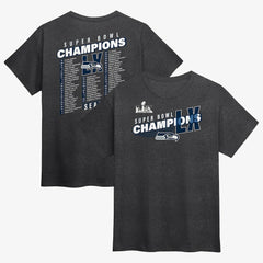 Seattle Seahawks Super Bowl LX Champions Best Teammates Roster T-Shirt - Heather Charcoal - Fanatics