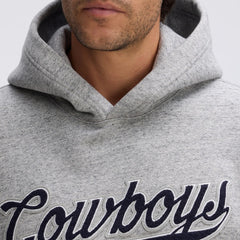 Dallas Cowboys IconicFleece Tipped Hoodie - Heather Gray - Fanatics