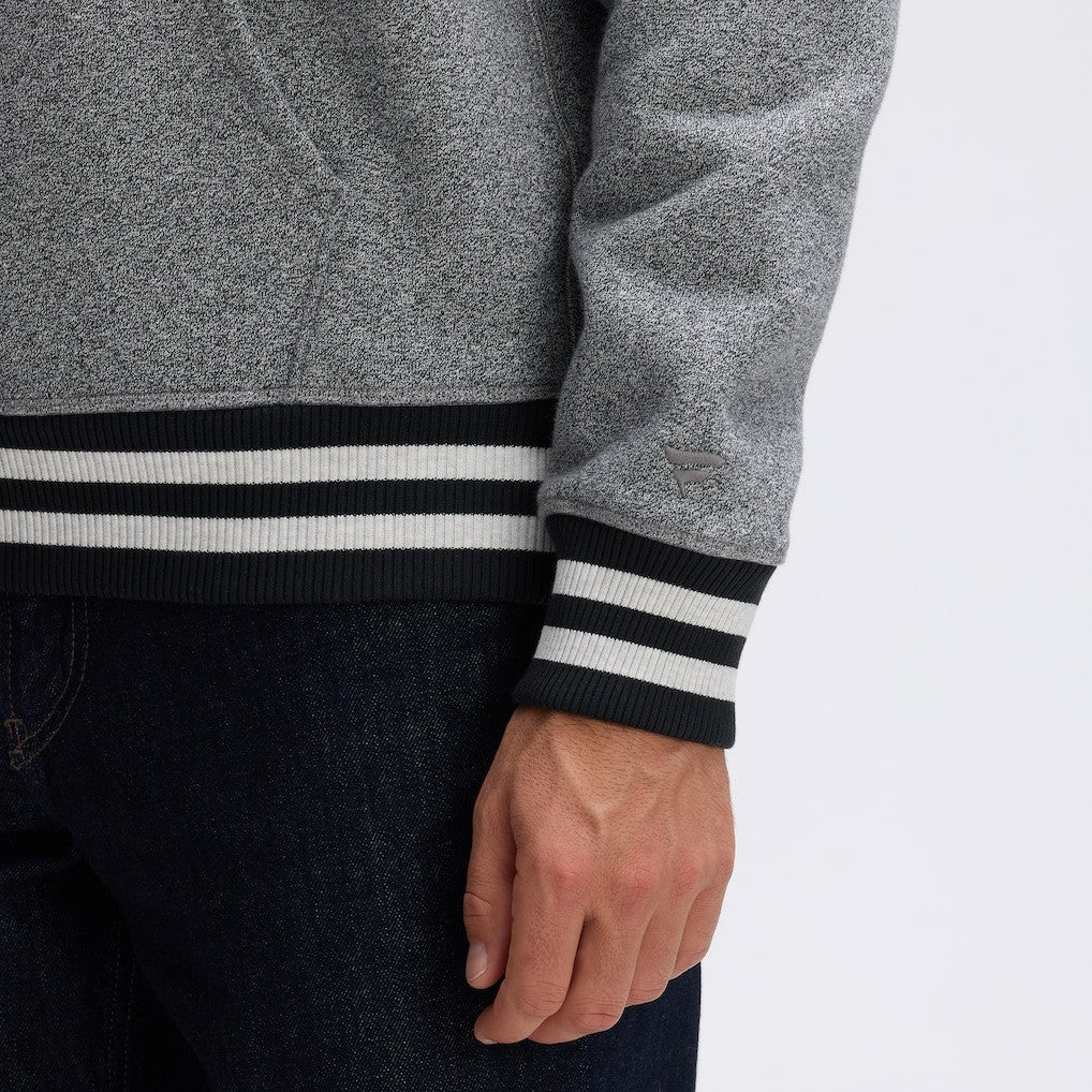 Baltimore Ravens IconicFleece Tipped Hoodie - Athletic Heather Gray - Fanatics