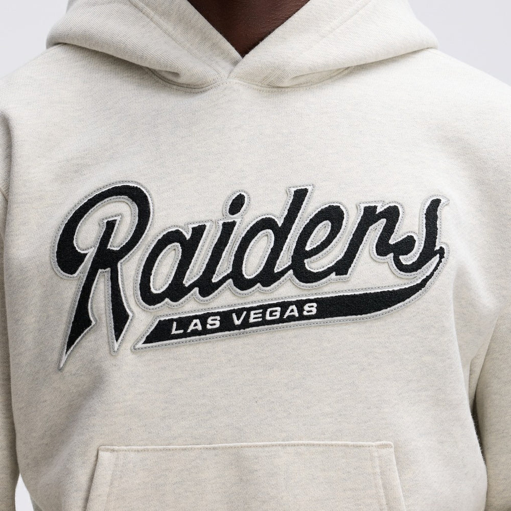 Las Vegas Raiders IconicFleece Tipped Hoodie - Oatmeal - Fanatics