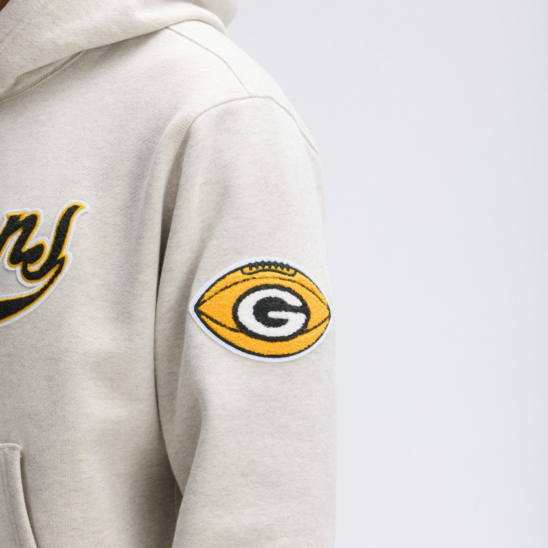 Green Bay Packers IconicFleece Tipped Hoodie - Oatmeal - Fanatics
