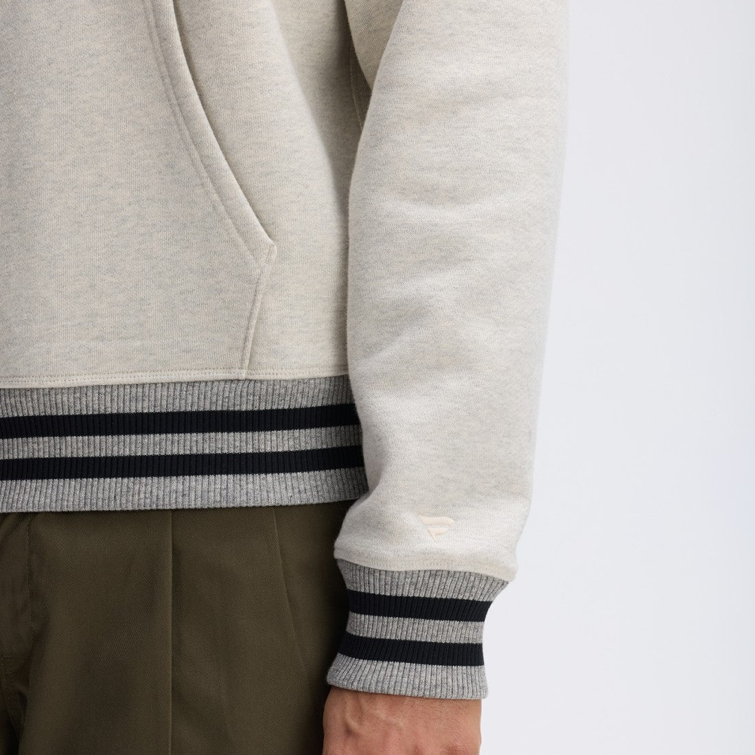 Green Bay Packers IconicFleece Tipped Hoodie - Oatmeal - Fanatics