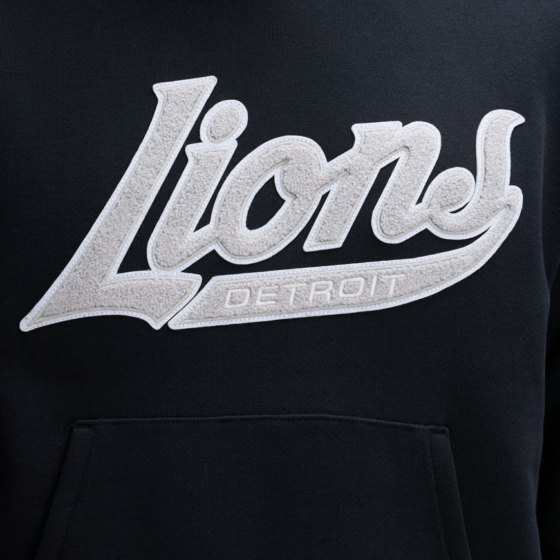 Detroit Lions IconicFleece Tipped Hoodie - Black - Fanatics