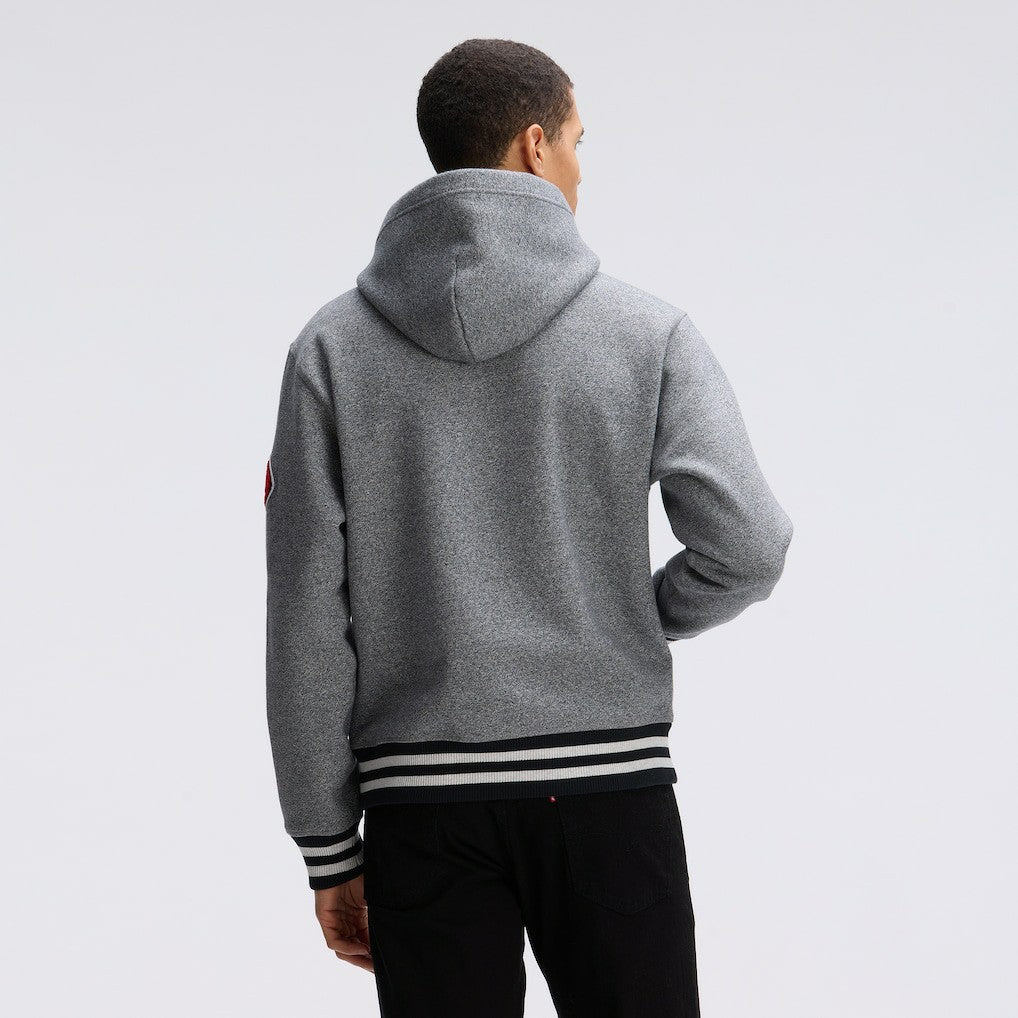 Kansas City Chiefs IconicFleece Tipped Hoodie - Athletic Heather Gray - Fanatics