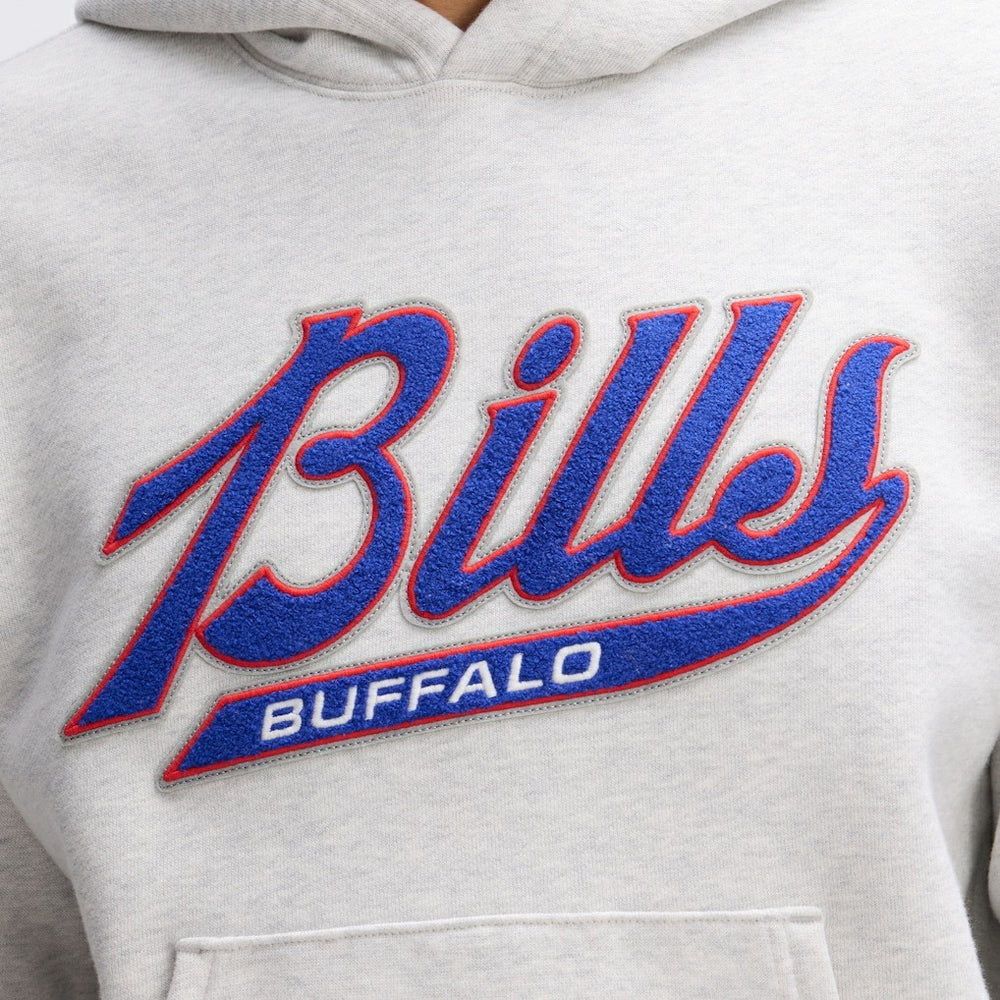 Buffalo Bills IconicFleece Tipped Hoodie - Heather Gray - Fanatics