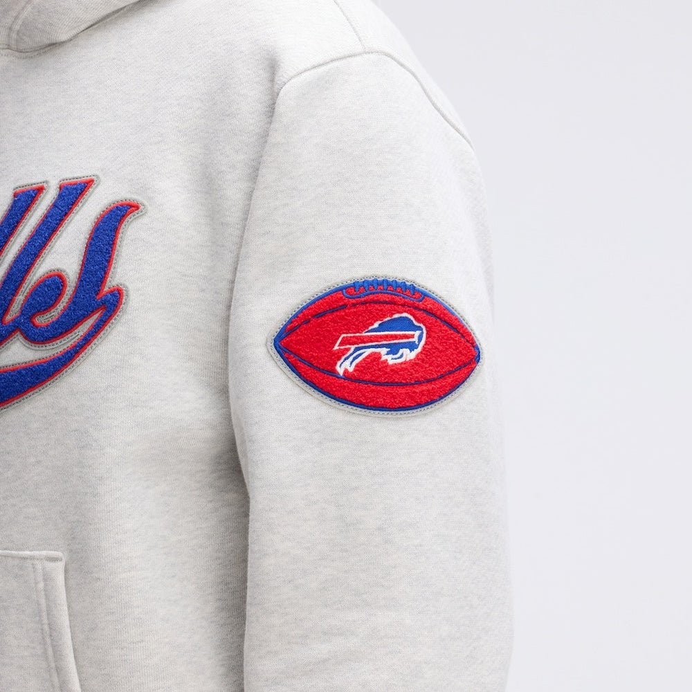 Buffalo Bills IconicFleece Tipped Hoodie - Heather Gray - Fanatics
