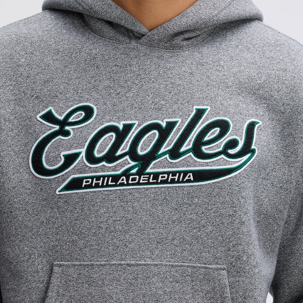 Philadelphia Eagles IconicFleece Tipped Hoodie - Athletic Heather Gray - Fanatics