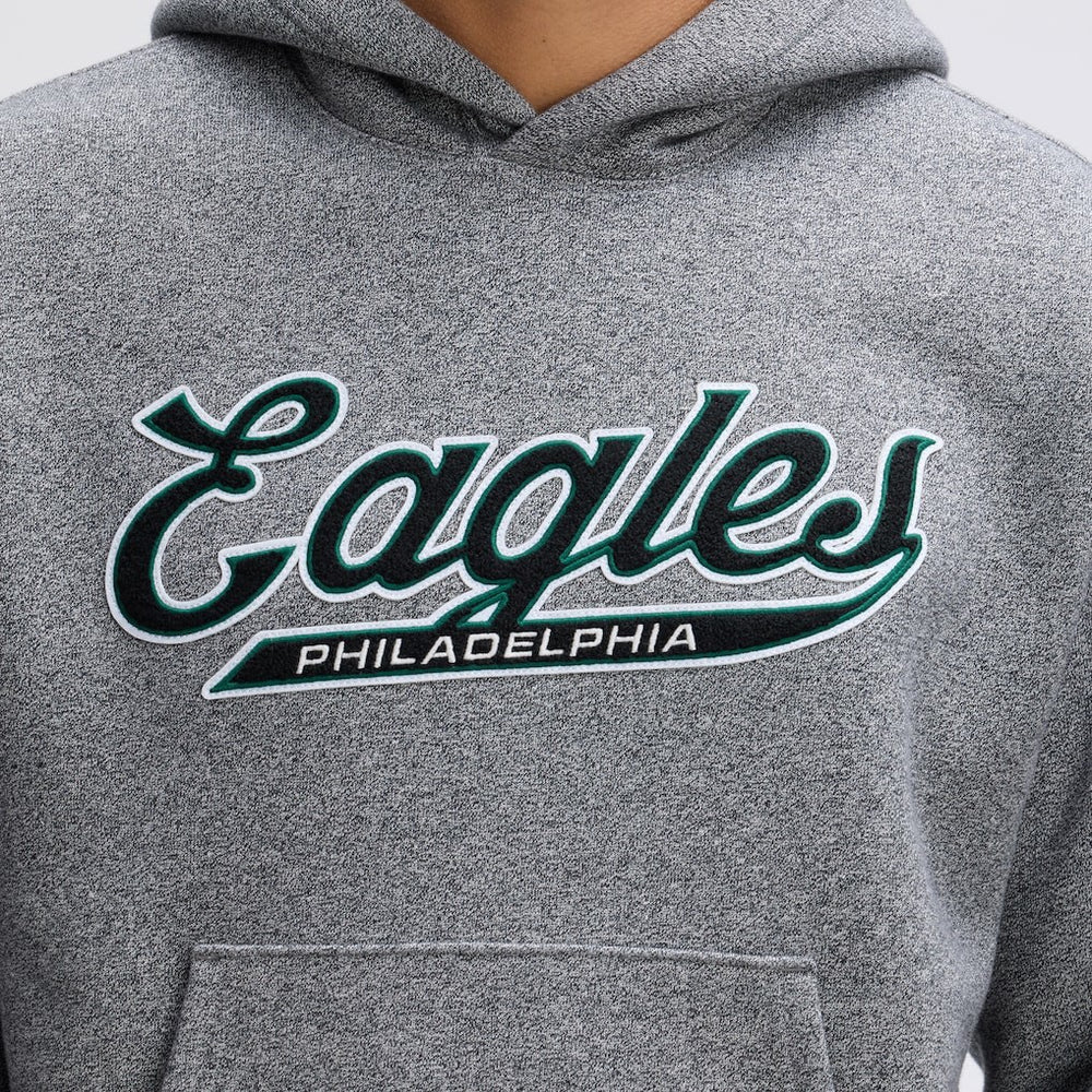 Philadelphia Eagles IconicFleece Tipped Hoodie - Athletic Heather Gray - Fanatics