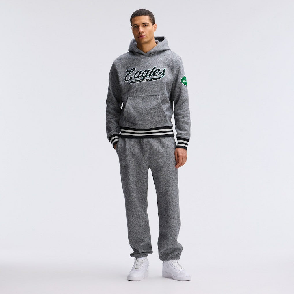 Philadelphia Eagles IconicFleece Tipped Hoodie - Athletic Heather Gray - Fanatics