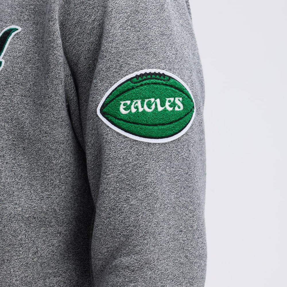 Philadelphia Eagles IconicFleece Tipped Hoodie - Athletic Heather Gray - Fanatics