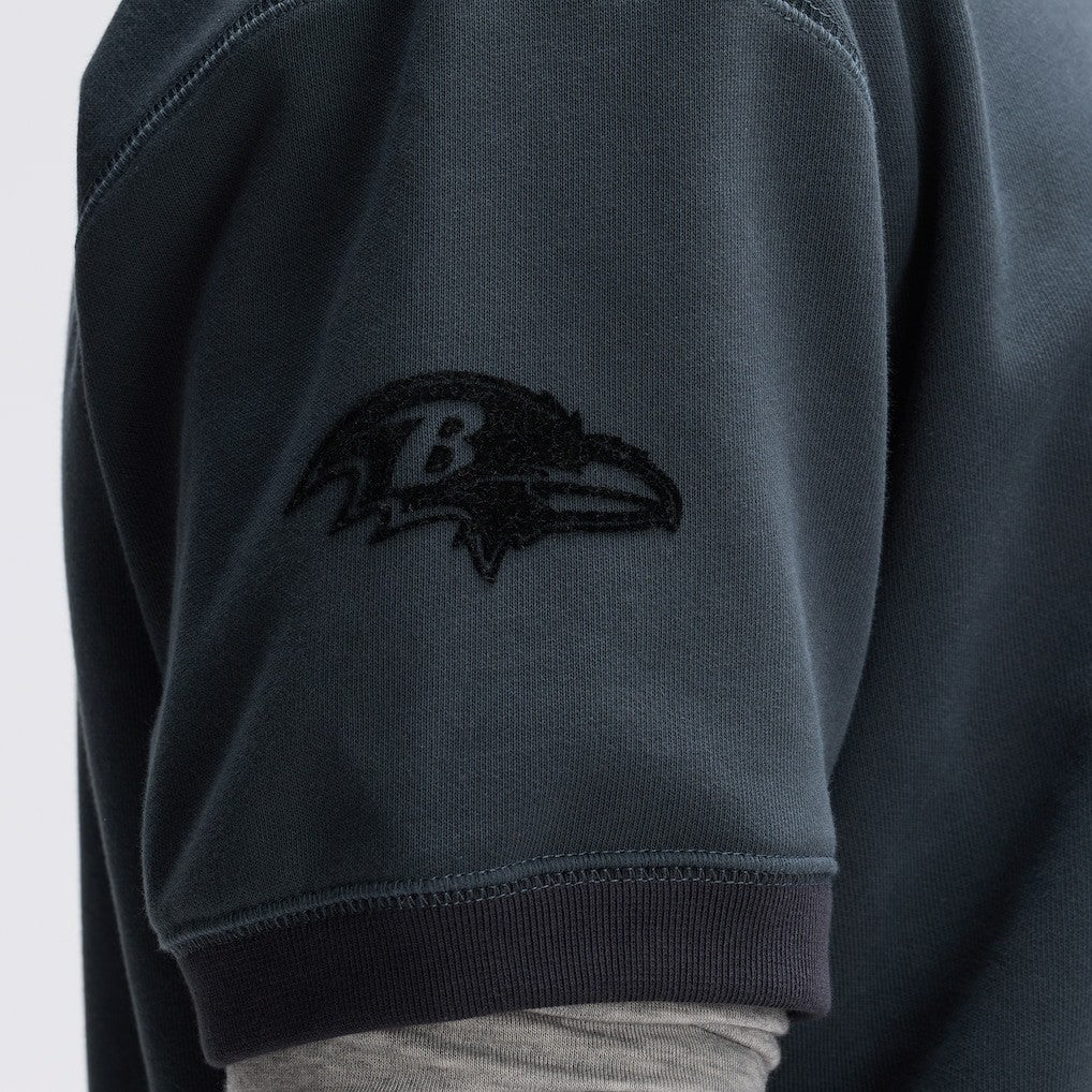 Baltimore Ravens IconicFleece Short Sleeve Sweatshirt - Charcoal - Fanatics