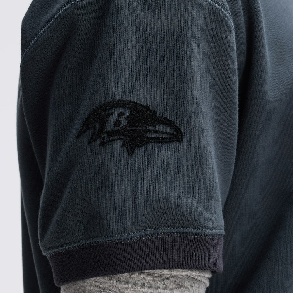 Baltimore Ravens IconicFleece Short Sleeve Sweatshirt - Charcoal - Fanatics