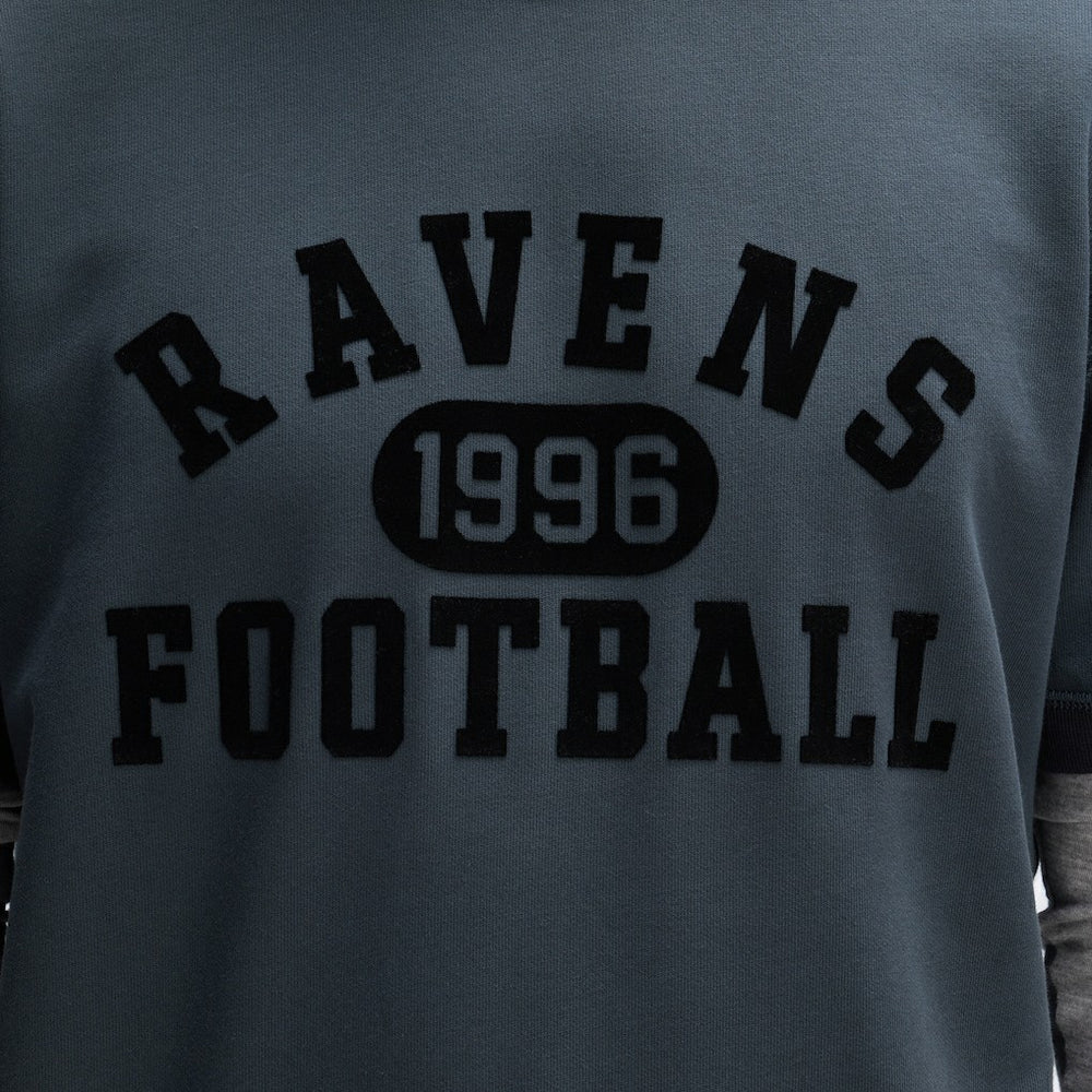 Baltimore Ravens IconicFleece Short Sleeve Sweatshirt - Charcoal - Fanatics
