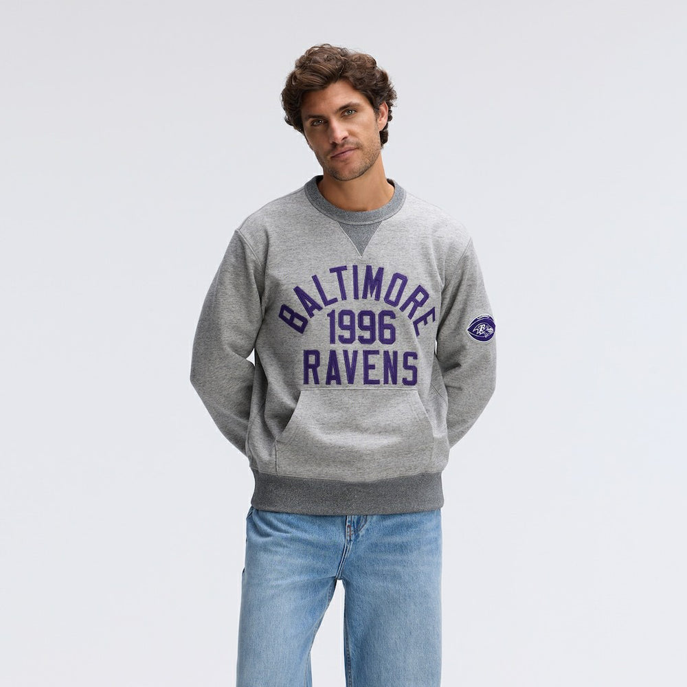 Baltimore Ravens IconicFleece Pocket Sweatshirt - Heather Gray - Fanatics