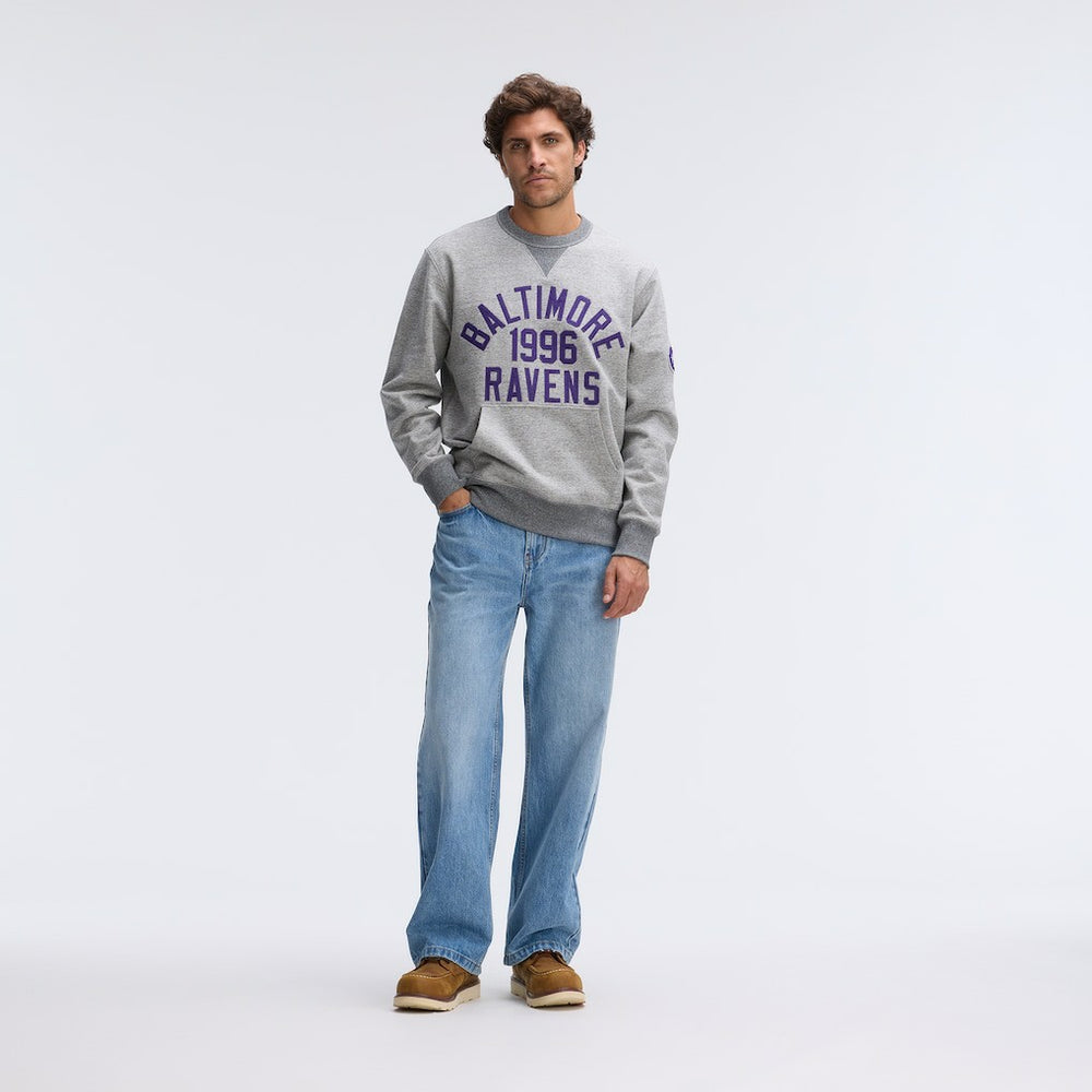 Baltimore Ravens IconicFleece Pocket Sweatshirt - Heather Gray - Fanatics