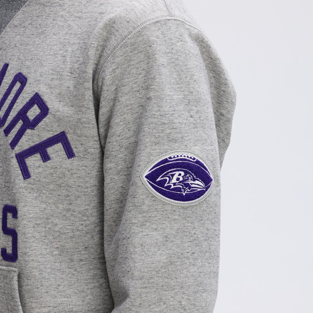Baltimore Ravens IconicFleece Pocket Sweatshirt - Heather Gray - Fanatics