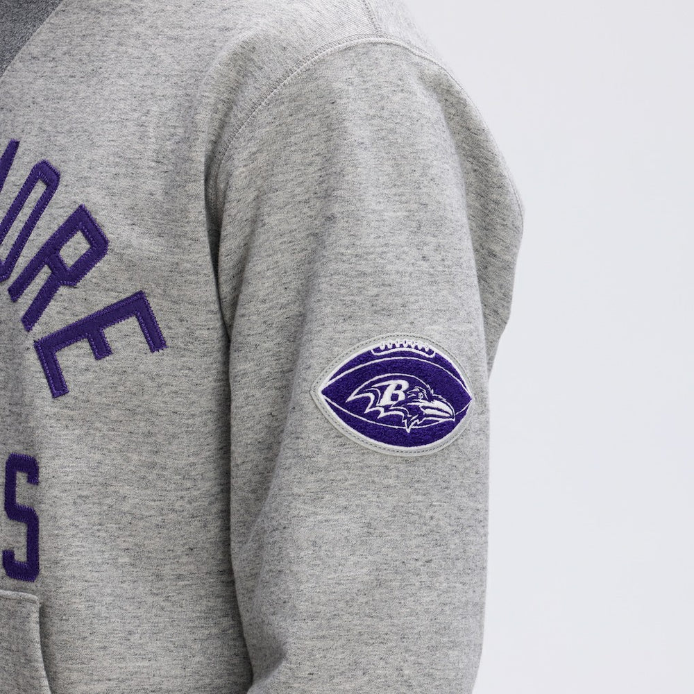 Baltimore Ravens IconicFleece Pocket Sweatshirt - Heather Gray - Fanatics