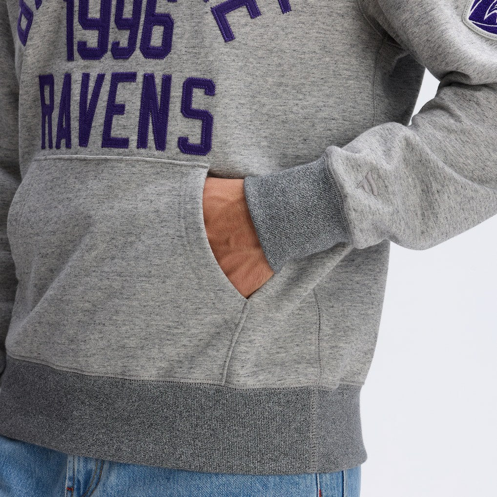 Baltimore Ravens IconicFleece Pocket Sweatshirt - Heather Gray - Fanatics