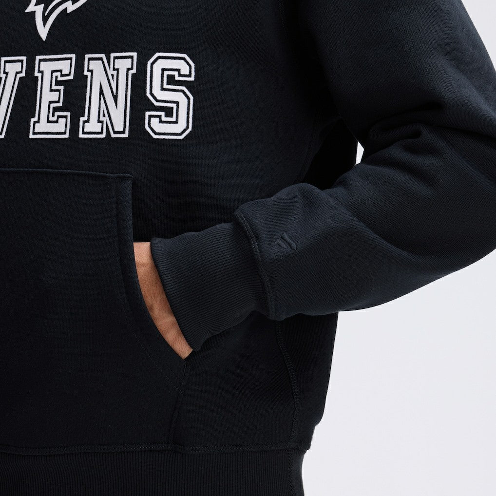 Baltimore Ravens IconicFleece Flocked Hoodie - Black - Fanatics