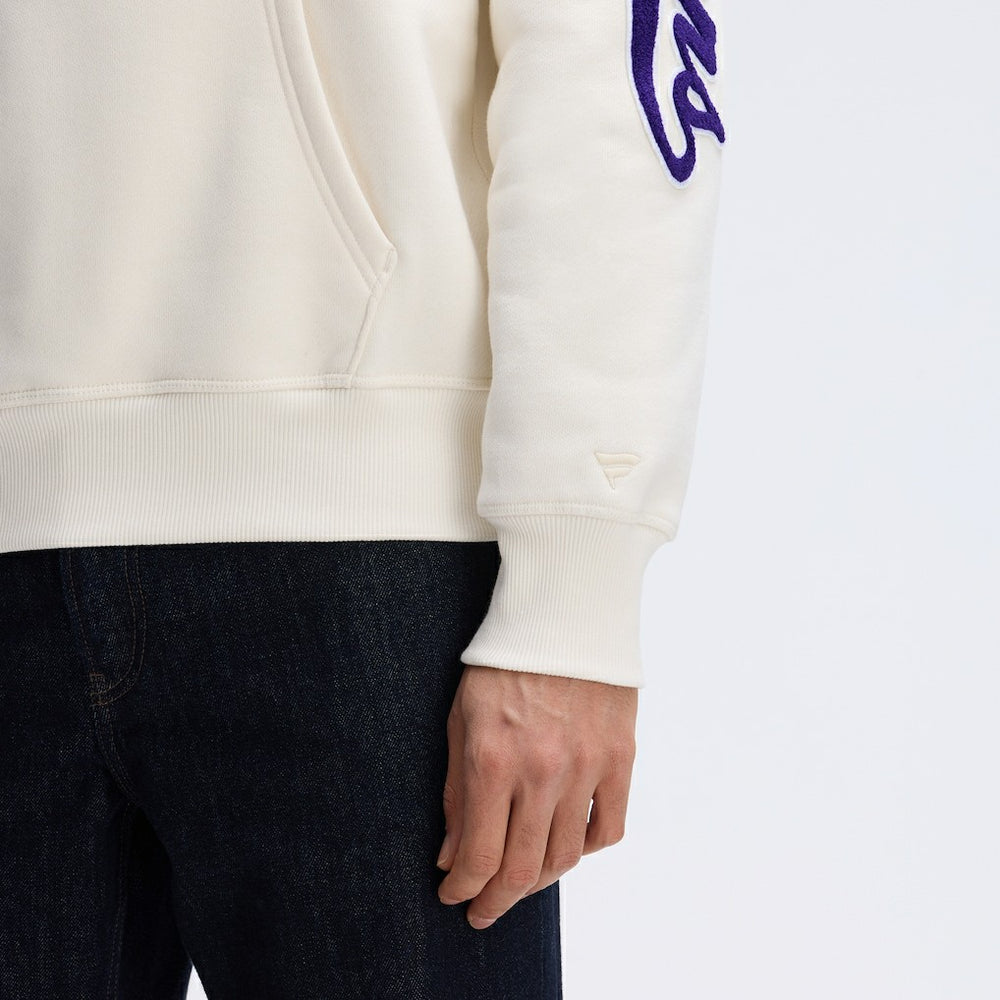 Baltimore Ravens IconicFleece Letterman Hoodie - Oatmeal - Fanatics