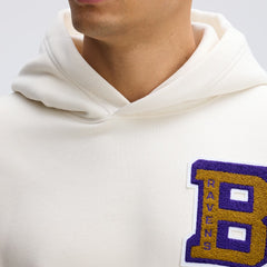 Baltimore Ravens IconicFleece Letterman Hoodie - Oatmeal - Fanatics