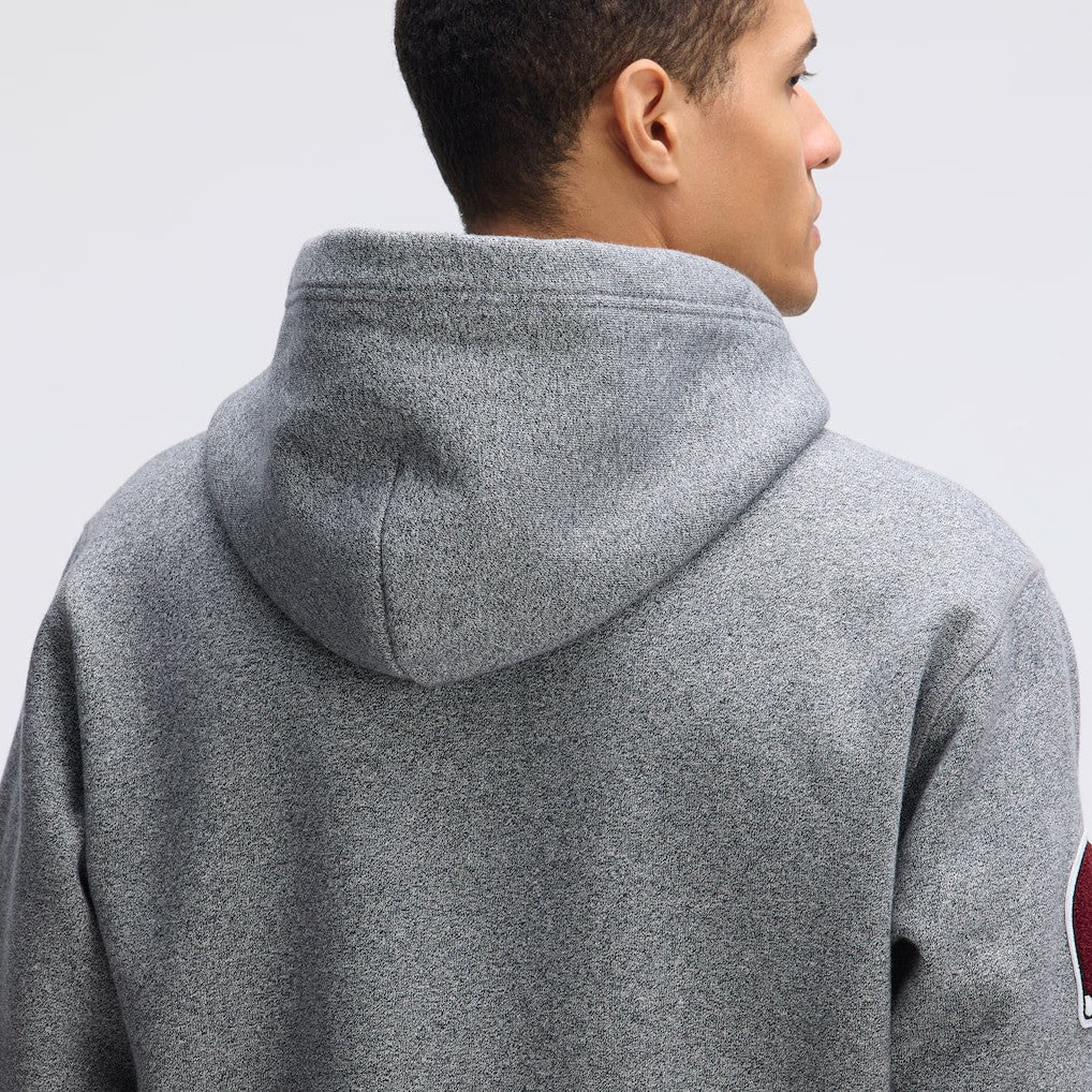 Washington Commanders IconicFleece Letterman Hoodie - Athletic Heather Gray - Fanatics
