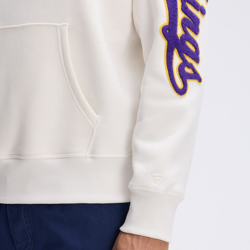 Minnesota Vikings IconicFleece Letterman Hoodie - Oatmeal - Fanatics