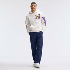 Minnesota Vikings IconicFleece Letterman Hoodie - Oatmeal - Fanatics