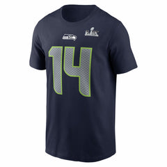 Sam Darnold Seattle Seahawks Super Bowl LX Patch Name & Number T-Shirt - College Navy - Nike