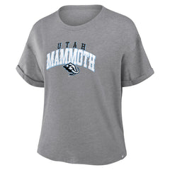 Utah Mammoth Fanatics Women's Tribute Tri-Blend Boxy T-Shirt - Heather Gray | Fanatics discount