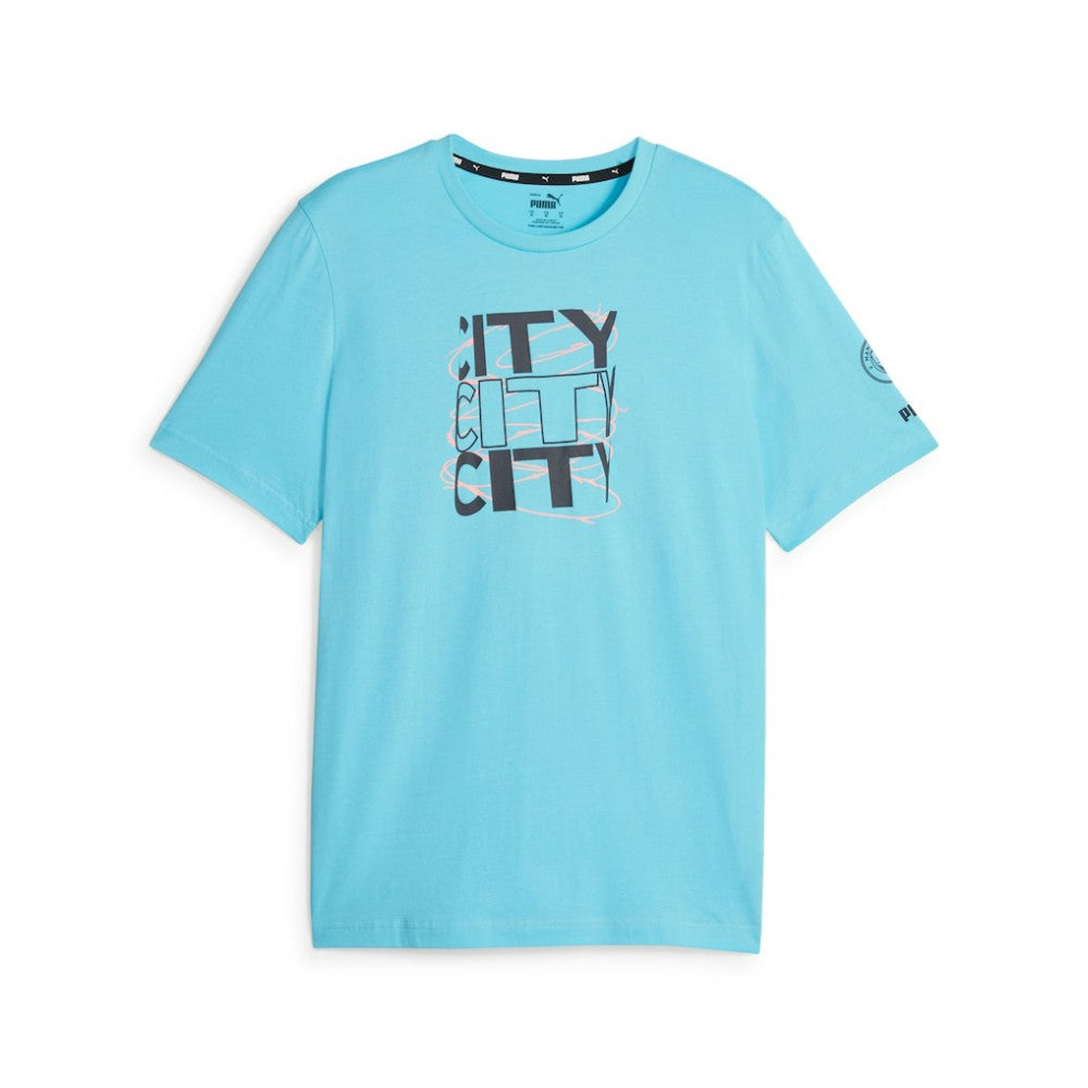 Puma - Manchester City FtblCore Graphic T-Shirt - Sky Blue