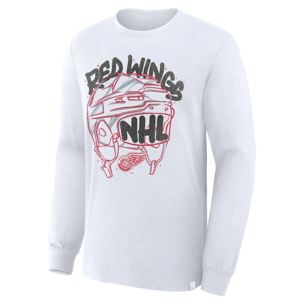 Detroit Red Wings Fanatics Star Helmet Legacy Long Sleeve T-Shirt - White | Fanatics online