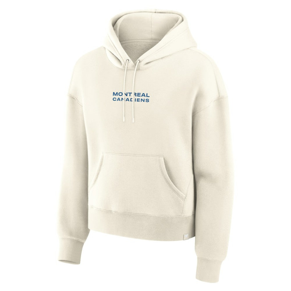 Montreal Canadiens Fanatics Women's Neutral Zone Legacy Hoodie - Cream | Fanatics Lifestyle