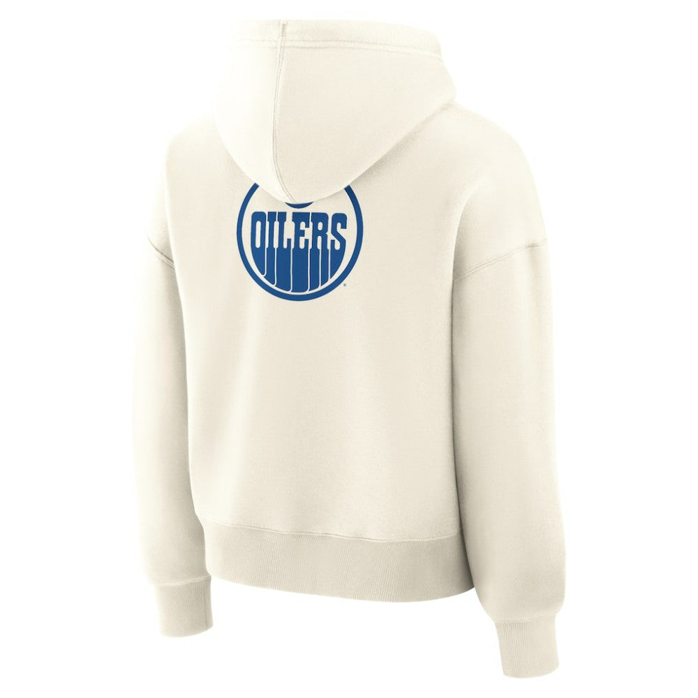 Edmonton Oilers Fanatics Women's Neutral Zone Legacy Hoodie - Cream | Fanatics Clearance